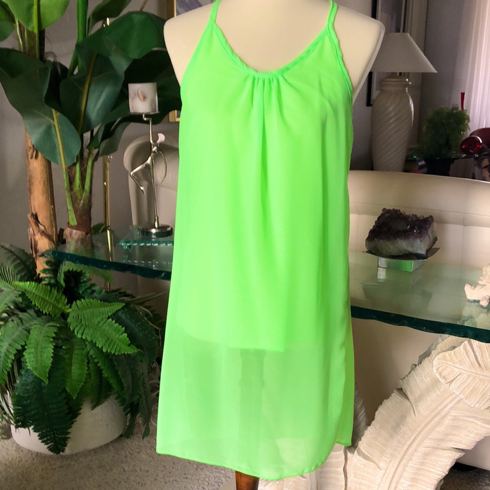 SZ S NEW LIME GREEN SUMMER Boutique DRESS
